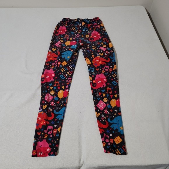 OS Fabulegs leggings happy birthday party elephant theme - Picture 2 of 11